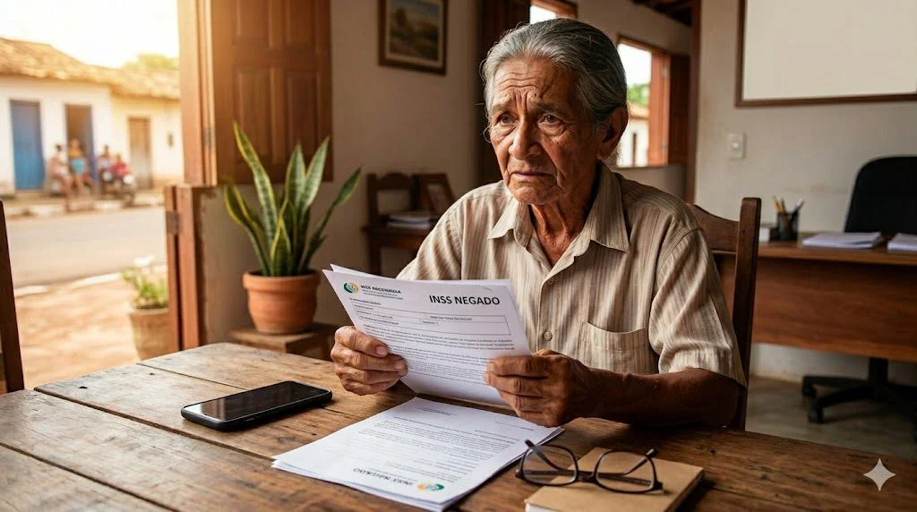 BPC LOAS negado pelo INSS — idosa buscando recurso em 2026