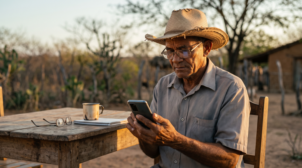 Africultor buscando informações sobre o tema 322 tnu: agricultor familiar
